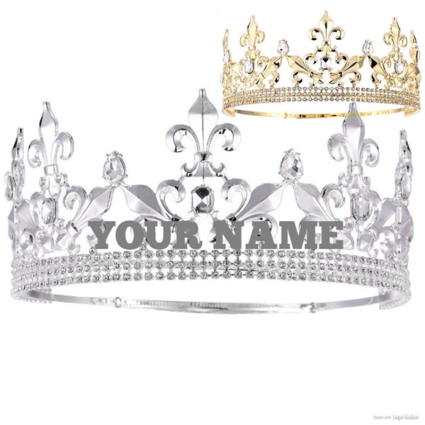 Custom adjustable personalized name crown