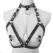 Mature-Bra top harness with optional lock and nipple clamps BDSM bra top 