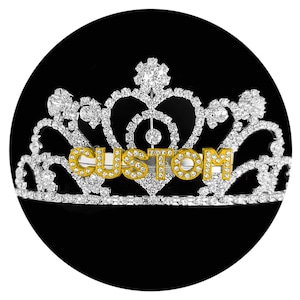 Custom name tiara/custom word tiara for birthday, bachelorette, wedding or any special ocassion. Your name or phrase on a tiara.