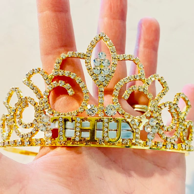 Custom name tiara/custom word tiara for birthday Etsy