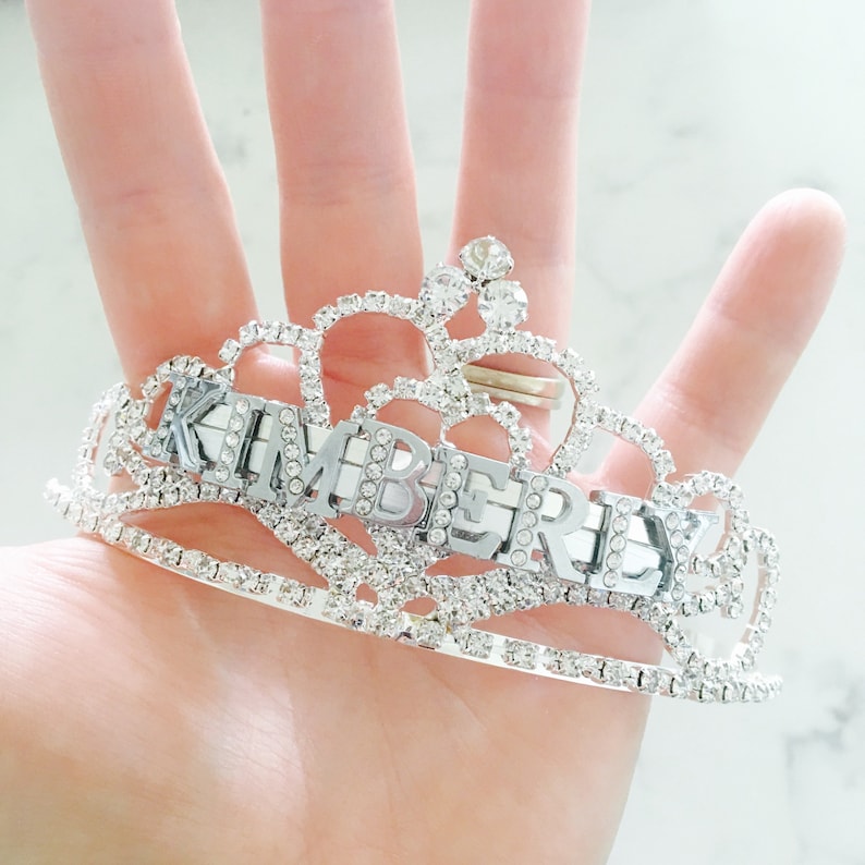 Custom name tiara/custom word tiara for birthday Etsy