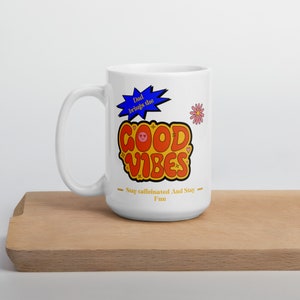 White glossy mug coffee mug for dad funny
