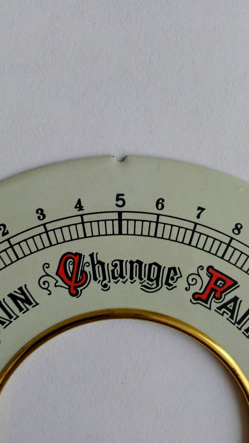 Vintage Barometric Pressure Gauge Faceplate for Repurposed Etsy