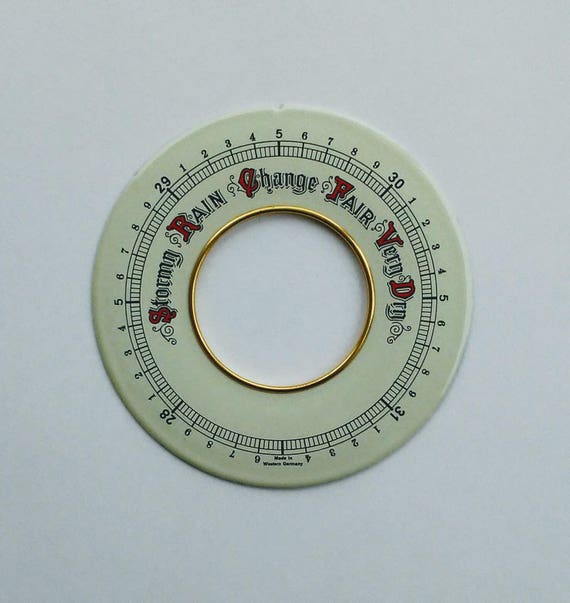 Vintage Barometric Pressure Gauge Faceplate for Repurposed