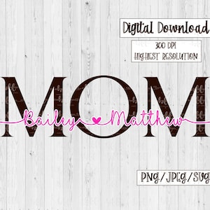 Download Mom With Kaynen Png Svg Jpeg Custom Mothers Day Sublimation Etsy