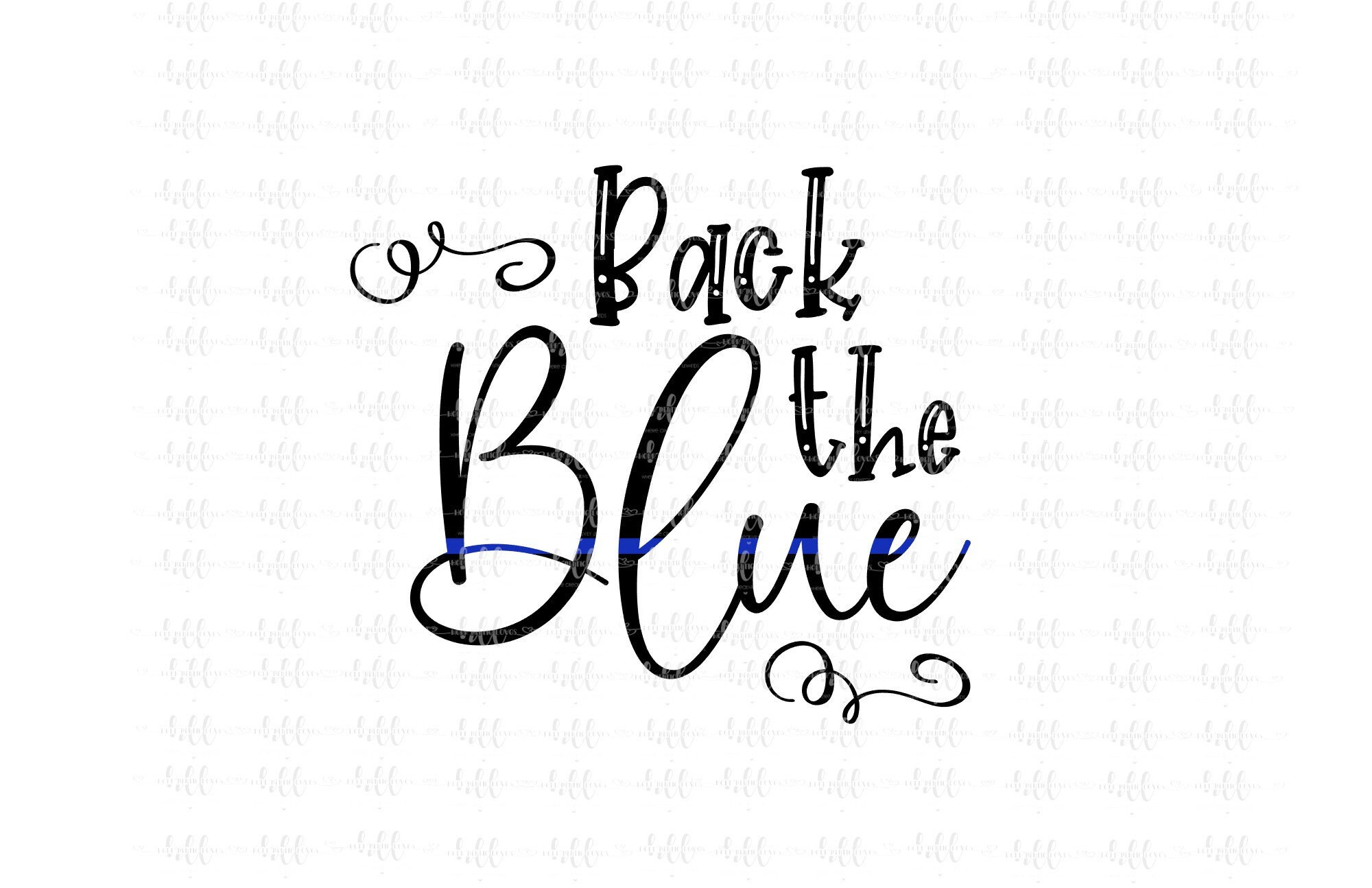 Back The Blue Svg Png Jpeg Digital Download Etsy