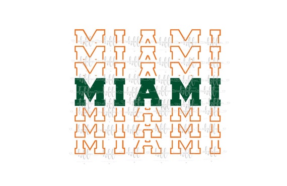 Miami Mirrored Name Svg Png Sublimation Transfer Etsy