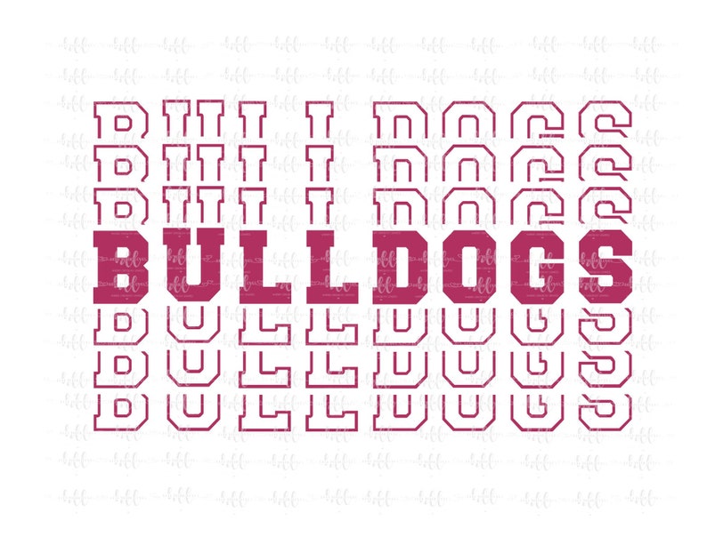 Bulldogs mirrored word SVG PNG SUBLIMATION Bulldogs Etsy