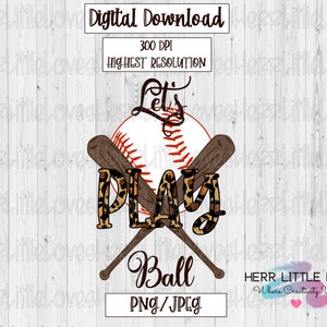 Let's Play (Basis) Ball mit Leopard png jpeg Clipart, Transfer png, jpeg, Softball Sublimation