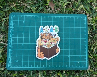 Reading Lions Waterproof Sticker