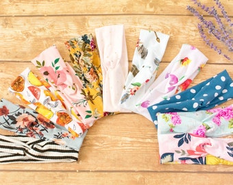 Mommy and Me Matching Headband / twist headband for nurse and healthcare, wide and stretchy yoga hair wrap, girl hair band, baby headwrap