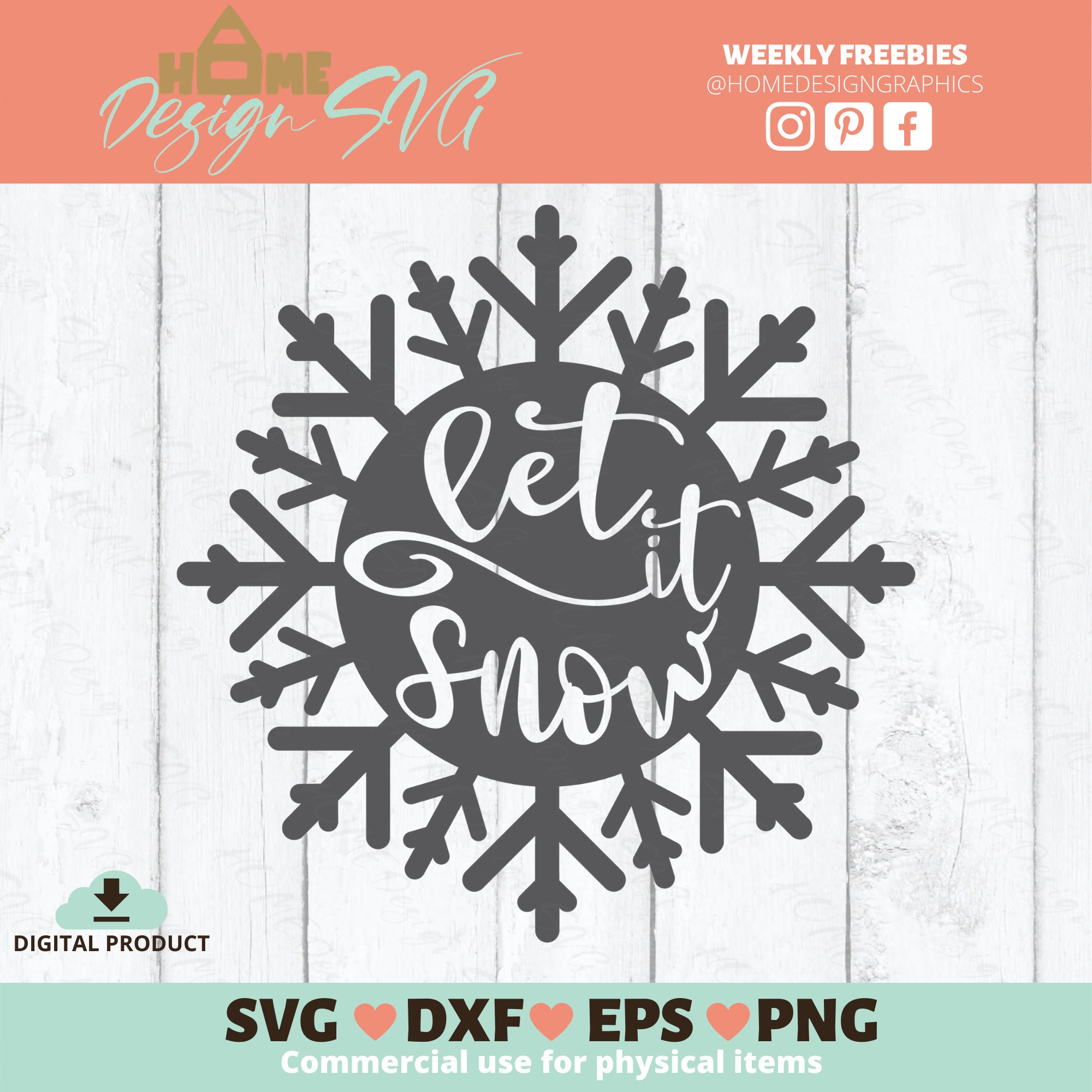 Download Let It Snow Svg Let It Snow Sign Snowflake Svg Winter Svg ...