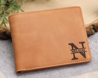 Personalized Wallet for Men • Father's Day Day Gift for Him • Mens Leather Wallet Bifold • Leather RFID Wallet • Brown Leather Wallet