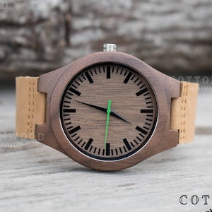 Husband Father&#39;s Day Gift, Mens Wooden Watch, Birthday Day Gifts for Him, Mens Wood Watches, Boyfriend Gift, Mens Gift