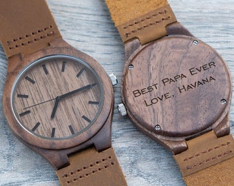 Personalized Gifts for Dad from Daughter, Wooden Watches for Men, Father's Day Gifts for Husband, Anniversary Gifts for Him, Mens Gift