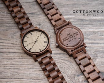 Wooden Watch Men Groom Gift from Bride Wood Watches Anniversary Gifts for Him Boyfriend Gift Gifts for Husband, Gifts for Men