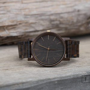 Engraved Wooden Watch for Men, Personalized Gift for Dad, Father of the Bride