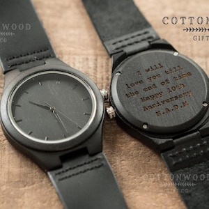 Personalized Wood Watch Anniversary Gifts for Men Gifts for Boyfriend Personalized Gift for Boyfriend Mens Wooden Watch Mens Watch