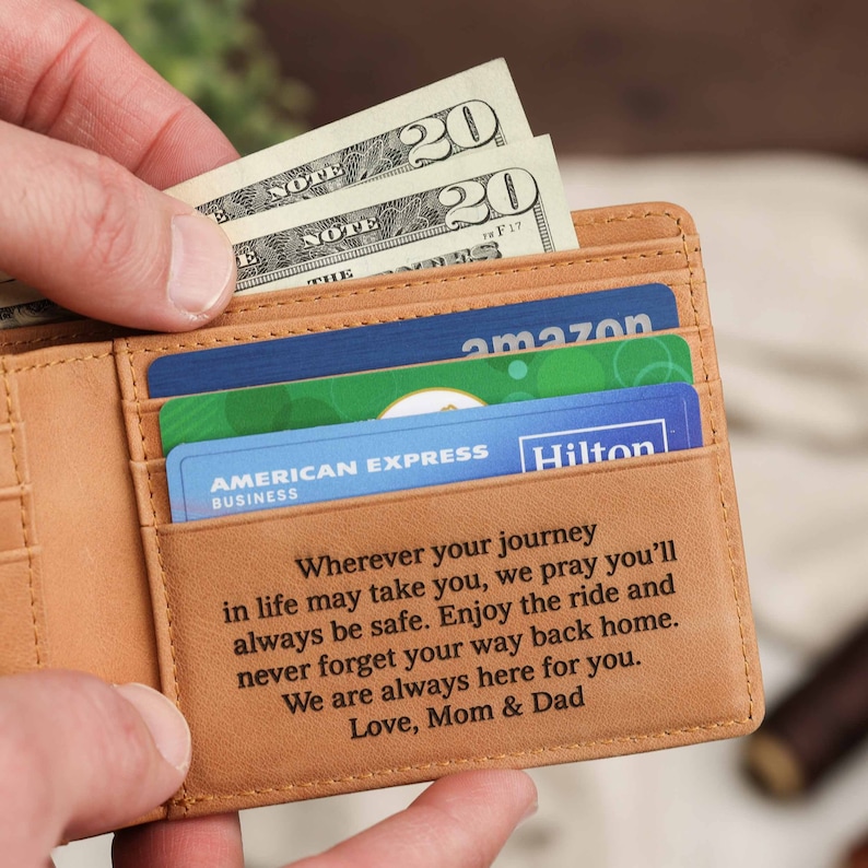 Personalized Graduation Wallet Graduation Gift for Him Etsy