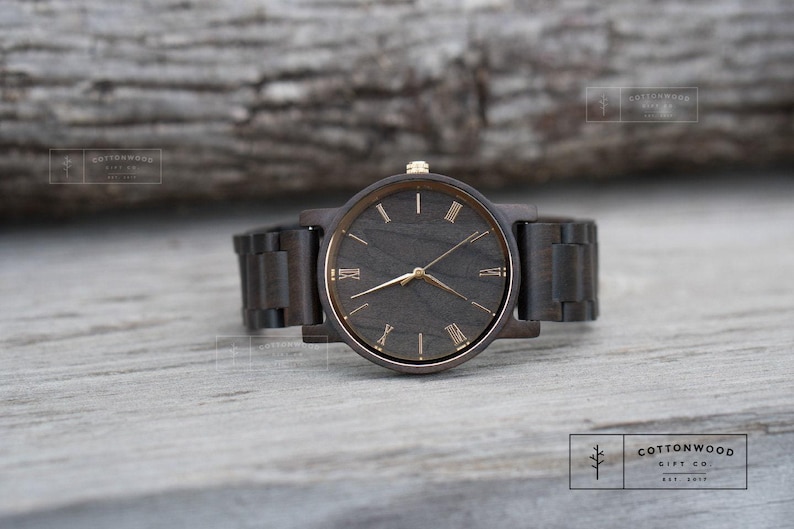 Personalized Wooden Watch for Men: Engraved Gift for Groom, Father of the Bride image 7