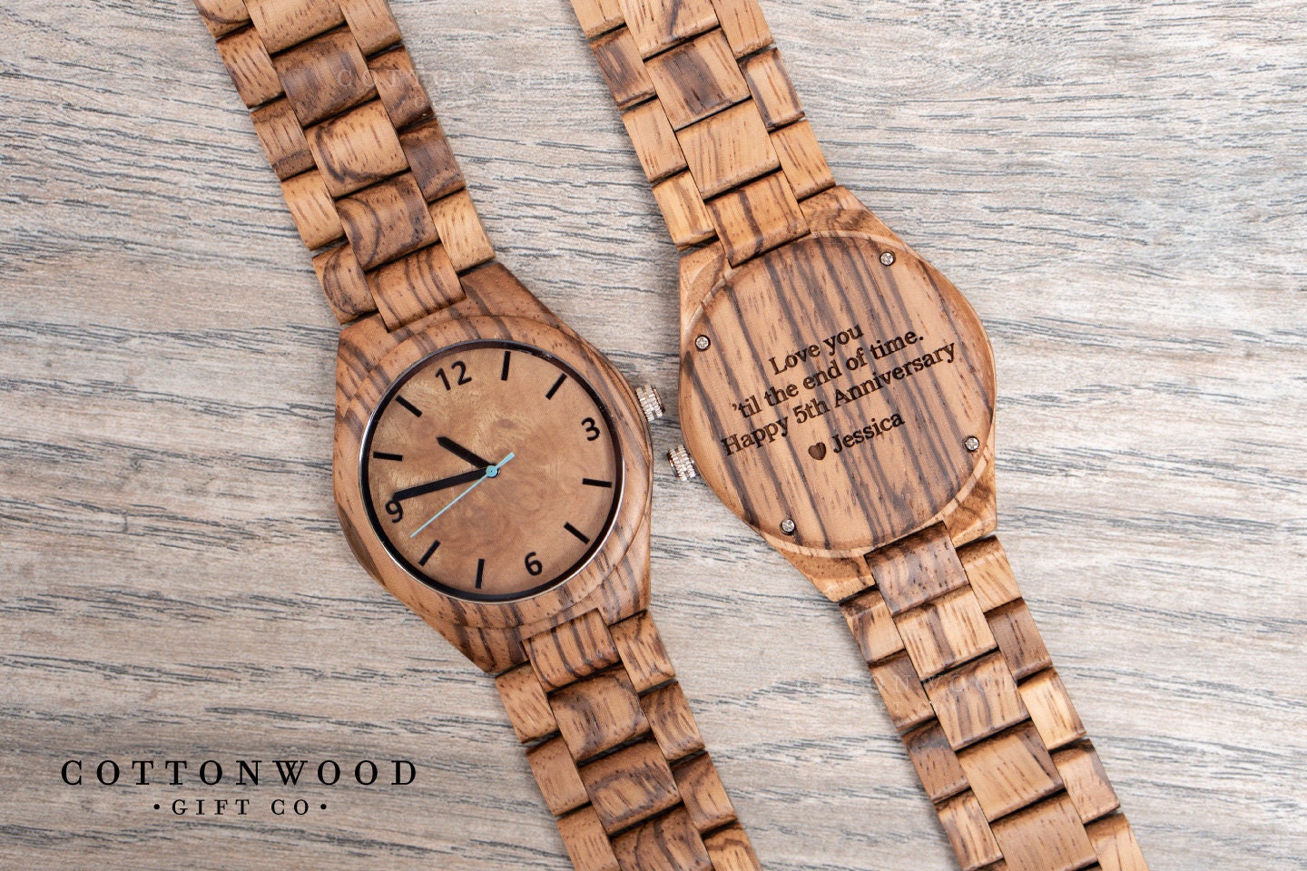 5th Anniversary Gift from Wife Mens Wooden Watch Husband