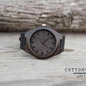 Father's Day Day Gift from Daughter, Personalized Gifts for Dad, Mens Wooden Watch, Mens Gift from Son, Mens Personalized Watches image 6