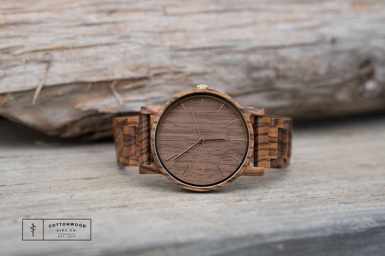 Mens Personalized Christmas Gift, Engraved Wood Watch for Him, Unique Gifts for Husband Boyfriend Dad, Personalized Anniversary Birthday image 1