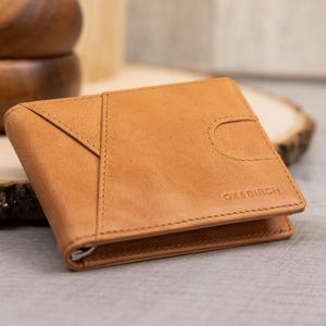 Billetera con clip para billetes, regalos de graduación únicos para él, regalos de aniversario para hombres, clip para billetes de cuero genuino personalizado