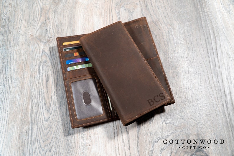 Personalized Gifts for Men Mens Long Wallet Mens Leather Wallet Personalized Wallet Leather Bifold Wallet RFID Mens Wallet Men Wallet
