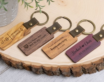 Engraved Wood Key Chain, Mother's Day Gifts, Custom Keychain for New Driver, Home or Car Key Chain, Corporate Realtor Gift, Gift for Mom