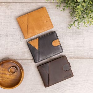 Billetera delgada personalizada para hombre, billetera de cuero con clip para dinero, regalos para el día del padre para hombres, regalo para adolescentes, billetera RFID para hombre, regalo de graduación