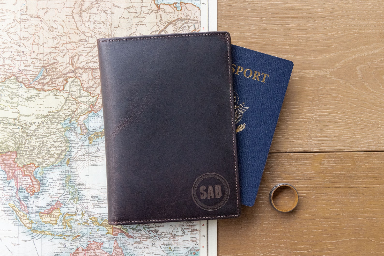 Personalized Leather RFID Passport Case Engraved Passport Etsy