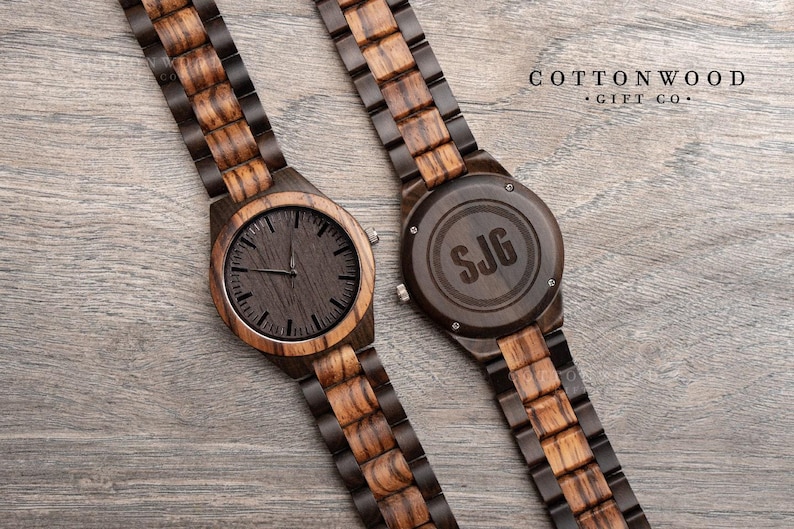 Personalized Wooden Watch for Men, Natural Wood Watch, Engraved Anniversary Father's Day Gift image 7