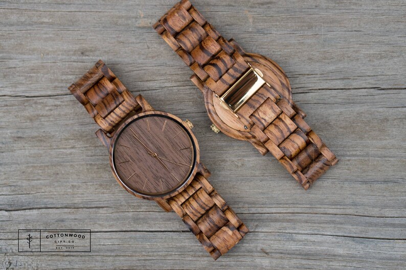 Mens Personalized Christmas Gift, Engraved Wood Watch for Him, Unique Gifts for Husband Boyfriend Dad, Personalized Anniversary Birthday image 7