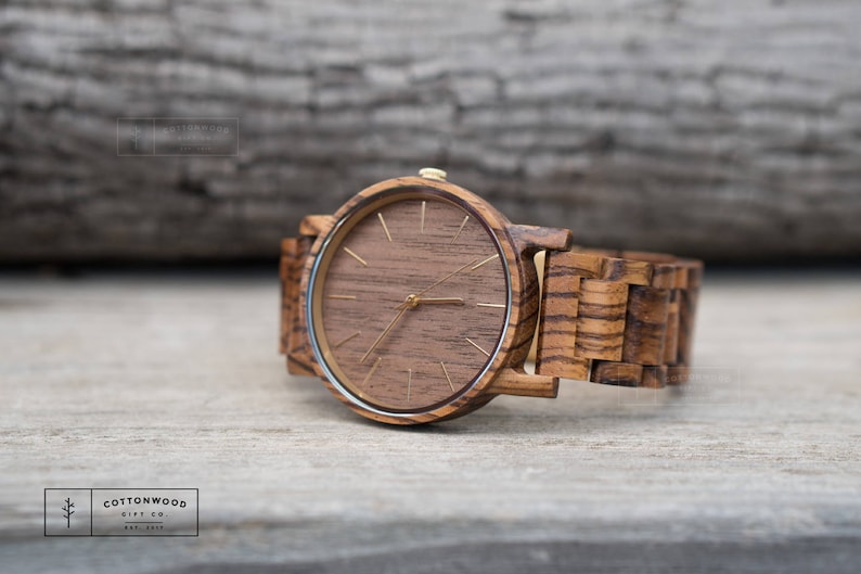 Mens Personalized Christmas Gift, Engraved Wood Watch for Him, Unique Gifts for Husband Boyfriend Dad, Personalized Anniversary Birthday image 4