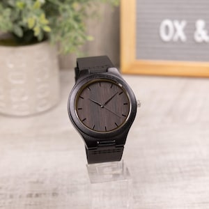 Father of the Bride Wedding Gift, Mens Personalized Engraved Watch, Father of the Groom Gift, Wedding Party Gifts, Personalized Wood Watch
