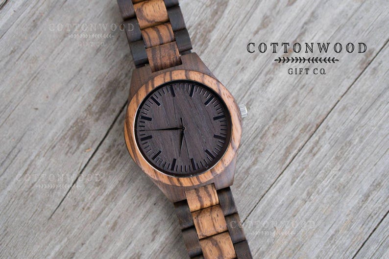 Personalized Wooden Watch for Men, Natural Wood Watch, Engraved Anniversary Father's Day Gift image 8