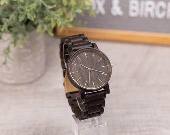 Mens Wood Watch Engraved, Father&#39;s Day Gifts for Husband, Personalized Watches for Men, Wooden Watches for Him, Custom Boyfriend Gift
