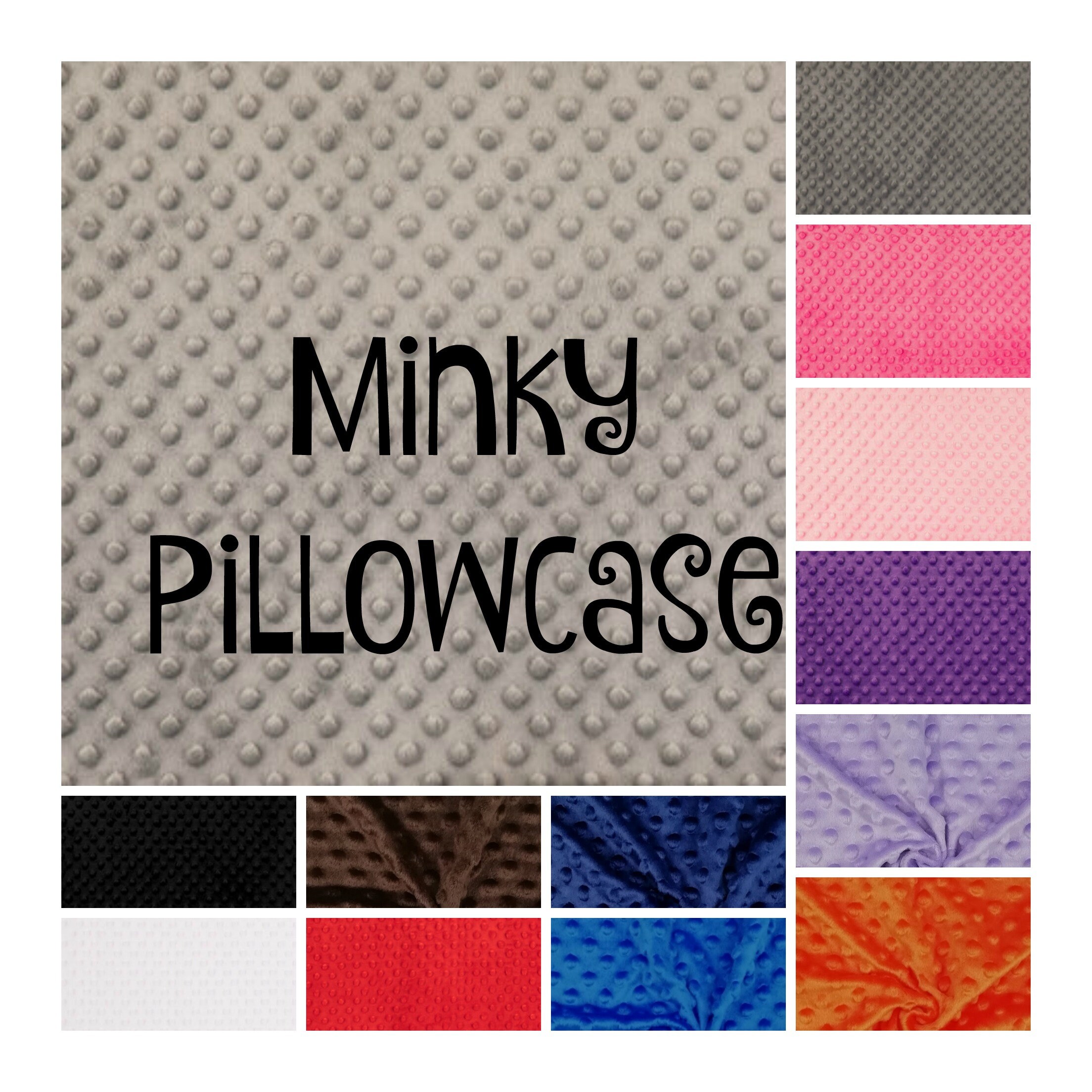 Minky Pillowcase Personalize Multiple Colors Available Etsy