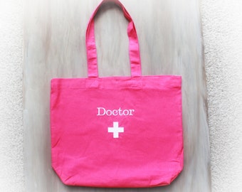 Dr. Bag - Pretend Play - Halloween Tote Bag - Large Size - Embroidered - Tote Bag - Candy Bag - Props