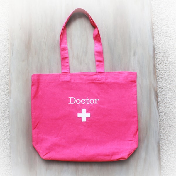 Dr. Bag - Pretend Play - Halloween Tote Bag - Large Size - Embroidered - Tote Bag - Candy Bag - Props