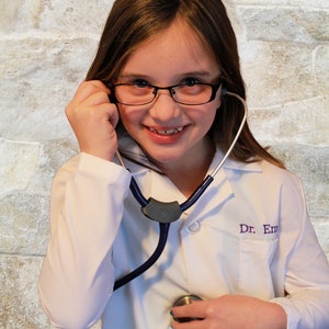 Kids Personalized Lab Coat - Pretend Play - Personalize - Stethoscope & Doctor bag NOT INCLUDED