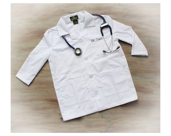 Kids Personalized Lab Coat - Pretend Play - Personalize - Doctor bag NOT INCLUDED