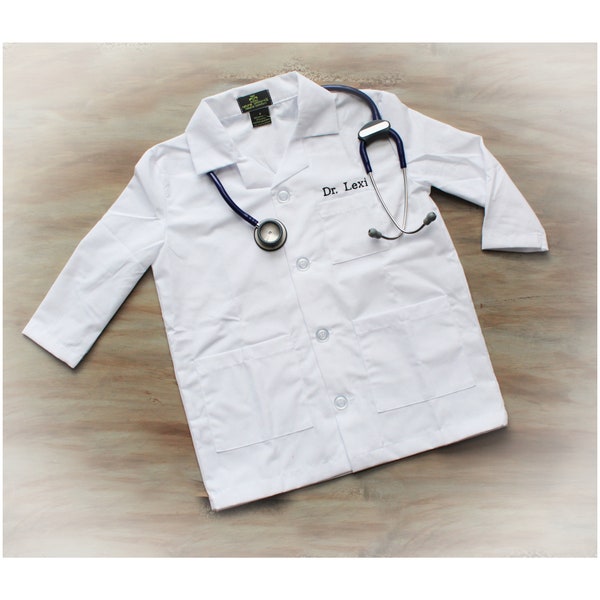 Kids Personalized Lab Coat - Pretend Play - Personalize - Doctor bag NOT INCLUDED