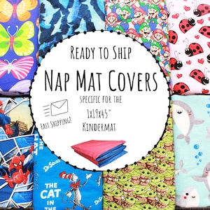 Clearance! Nap Mat Covers -  Misc prints available-1x19x45 Kindermat Covers -