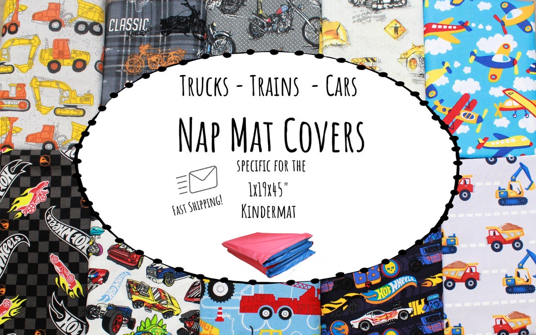 Nap Mat Covers - Misc Prints Available -1x19x45 Kindermat Covers - Cars ...