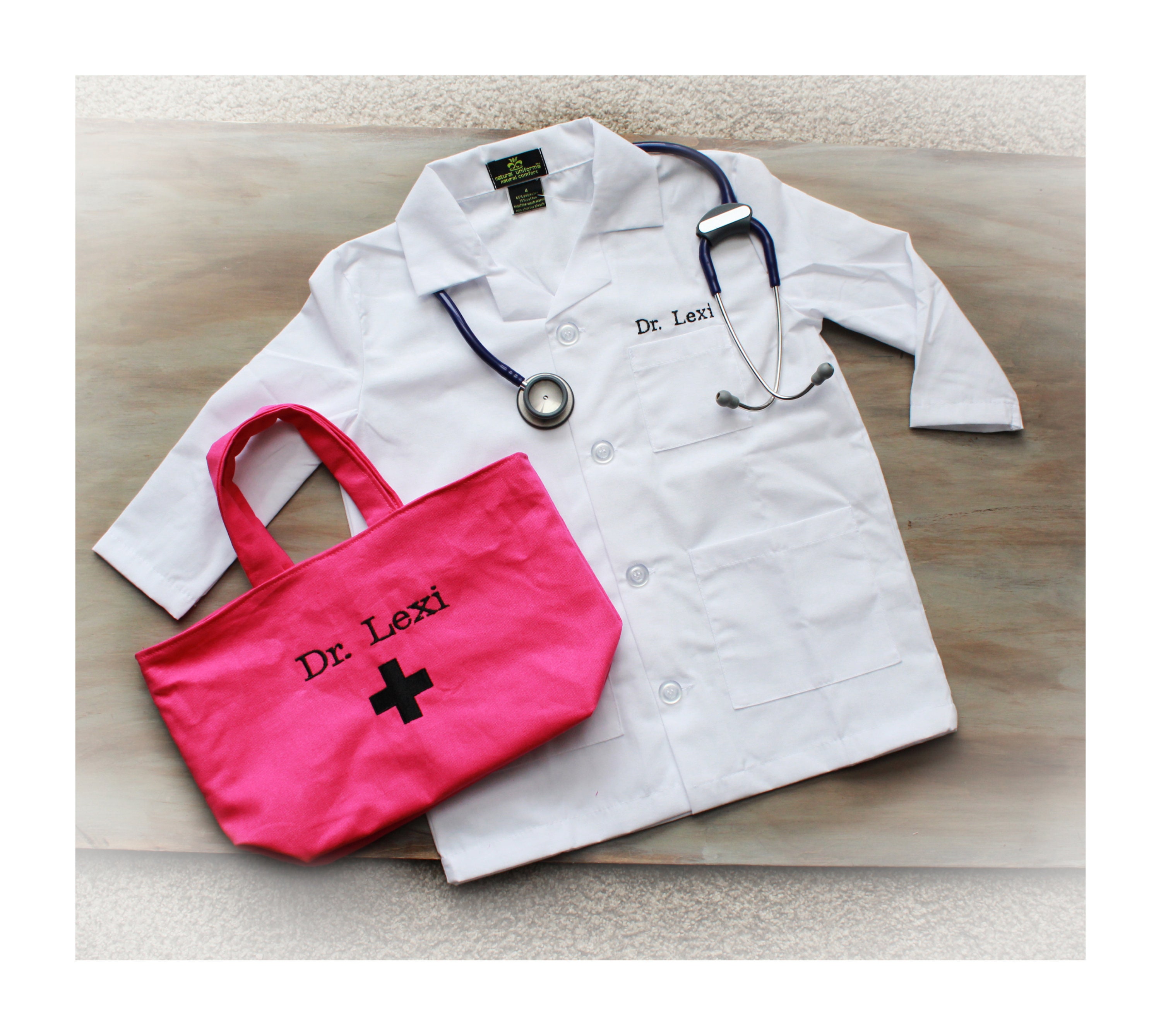 Dr. Bag - & Lab Coat - Pretend Play - Personalized - Custom made to o…