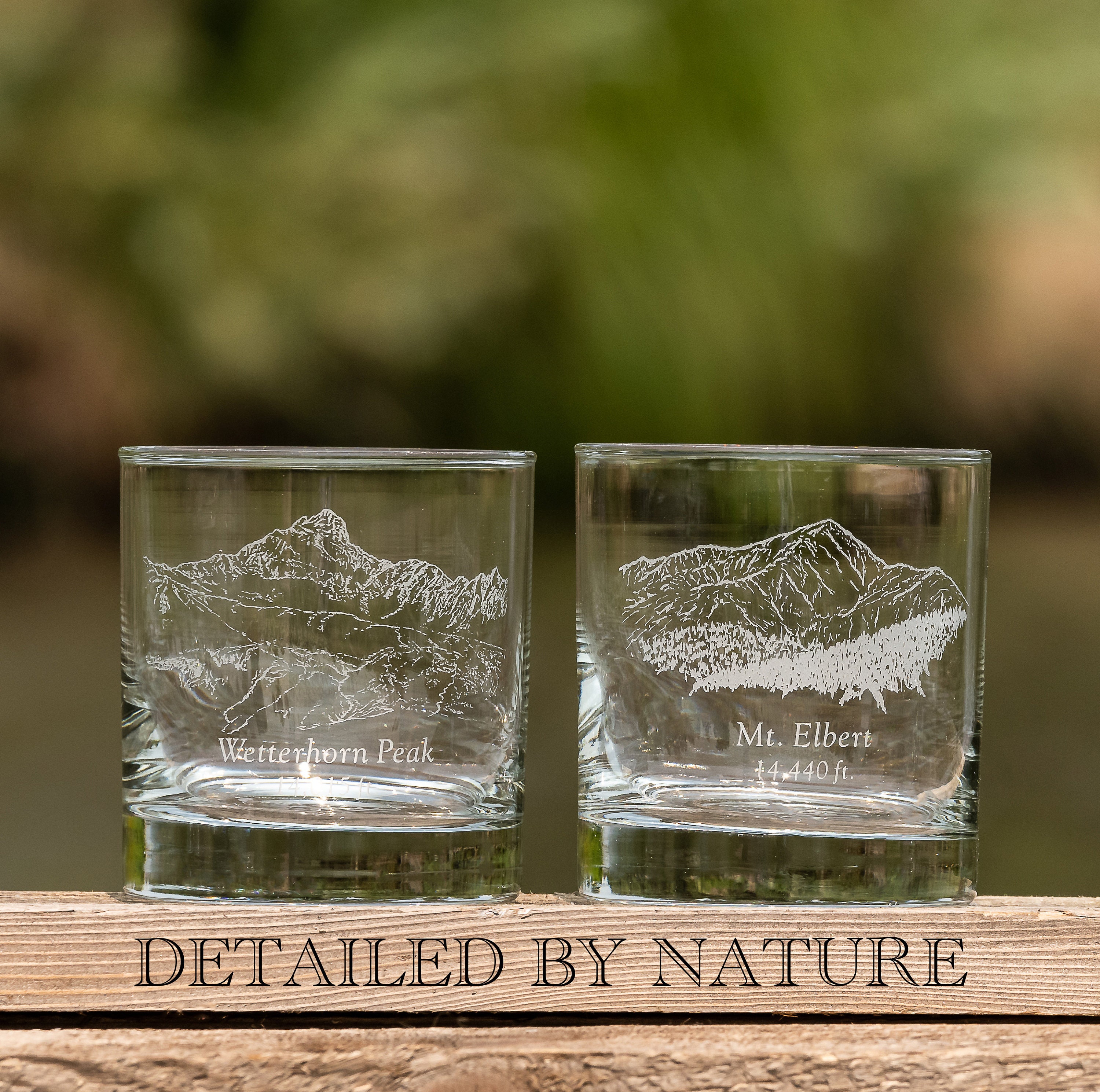 Whiskey Peaks American Mountains - Set of 4 Whiskey Glasses - American  Mountains, Bar & Entertainment