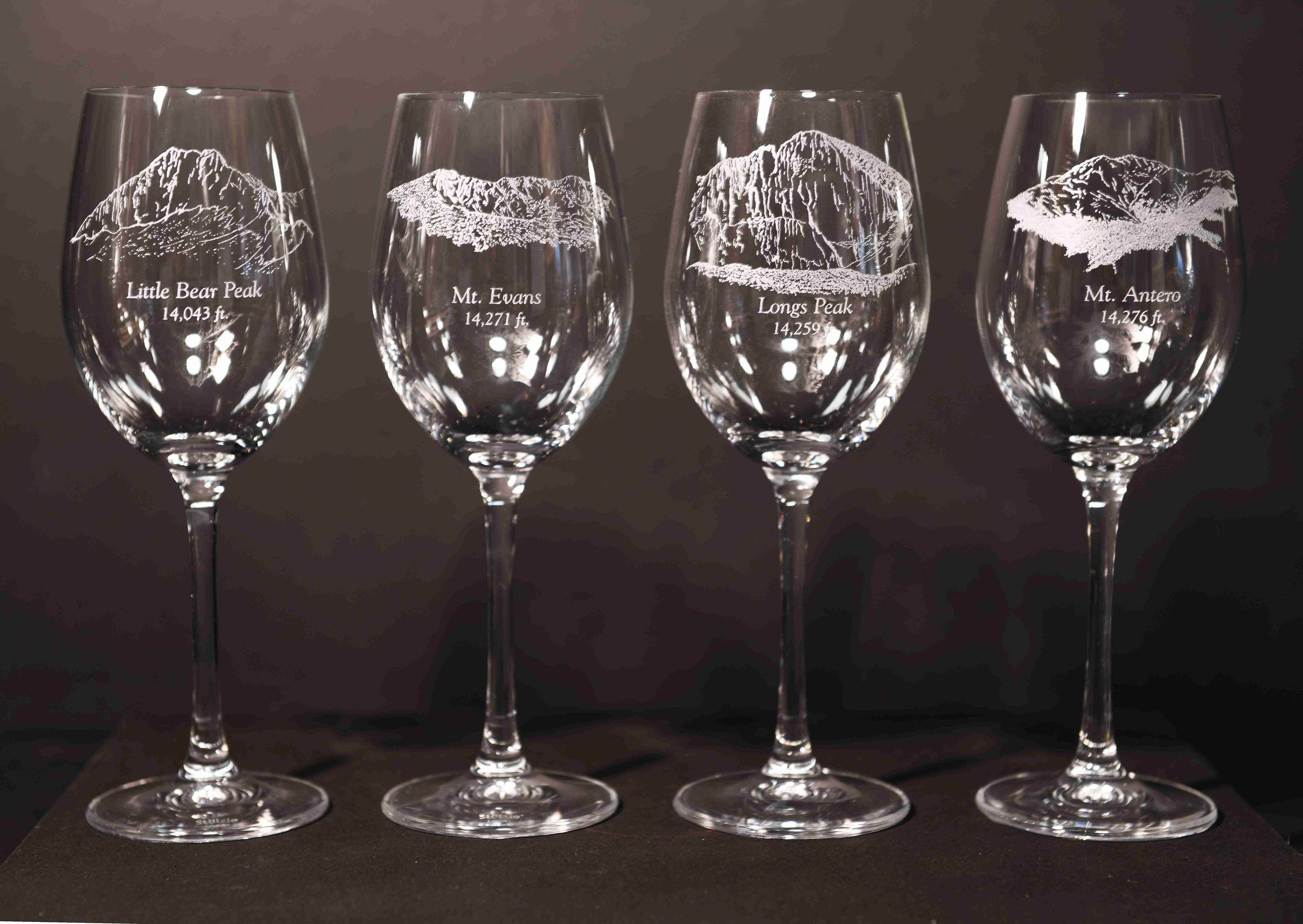Etched Wine Glasses Colorado Mountain Etched Wine Glasses Etsy