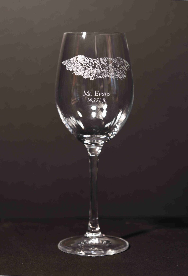 Etched Wine Glasses Colorado Mountain Etched Wine Glasses Etsy